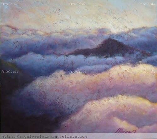 Entre nubes Oil Canvas Landscaping