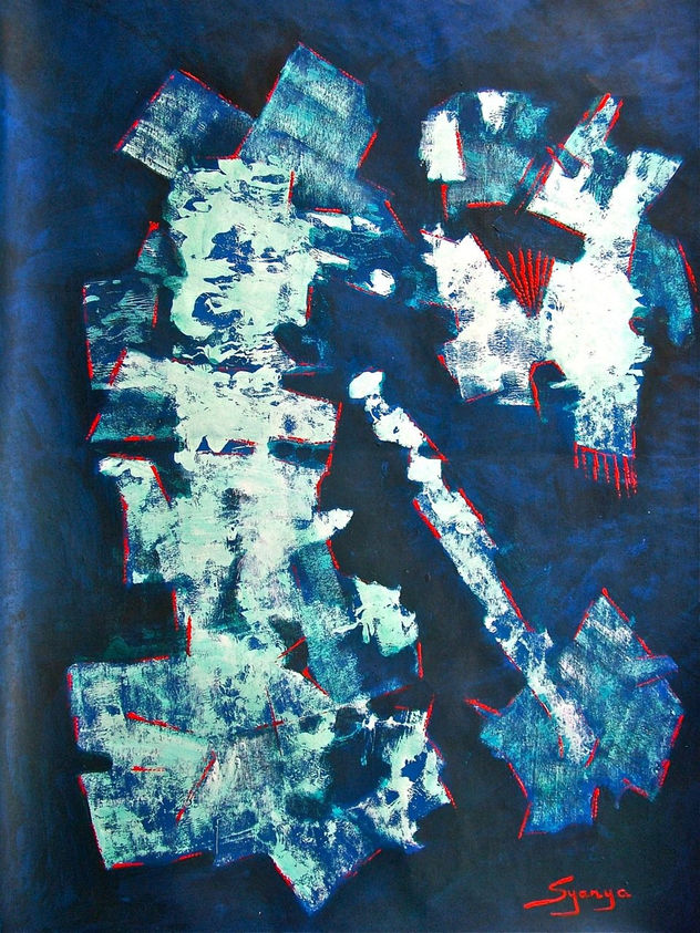Guerrero, Mixta / papel y madera, 70 x 94 cm