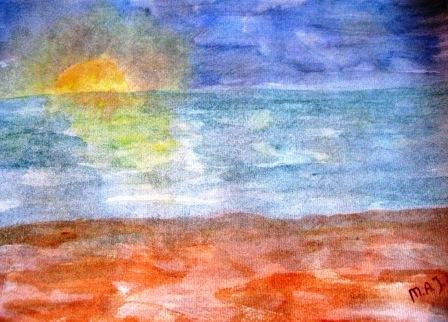 Ocaso Watercolour Paper Marine Painting