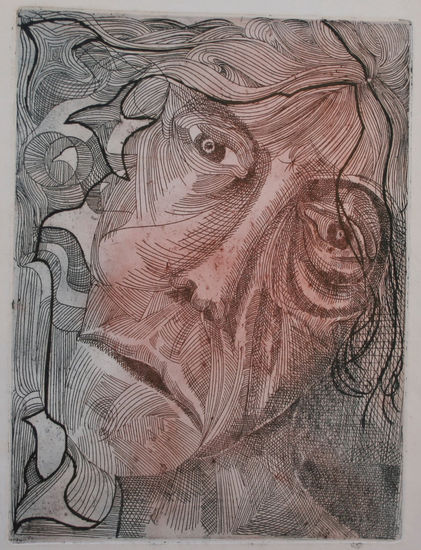 mi rostro y esos pajaros libres Etching Process