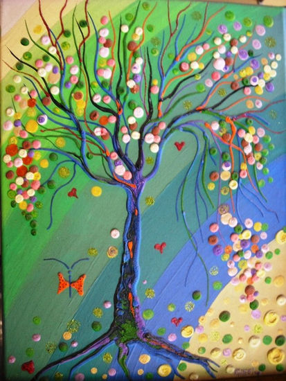 " ARBOL DEL CIELO " Acrylic Canvas Landscaping