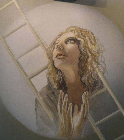 Escaleras Acrylic Canvas Figure Painting