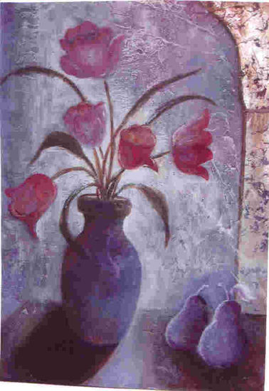 Tulipanes Acrylic Canvas Still Life Paintings