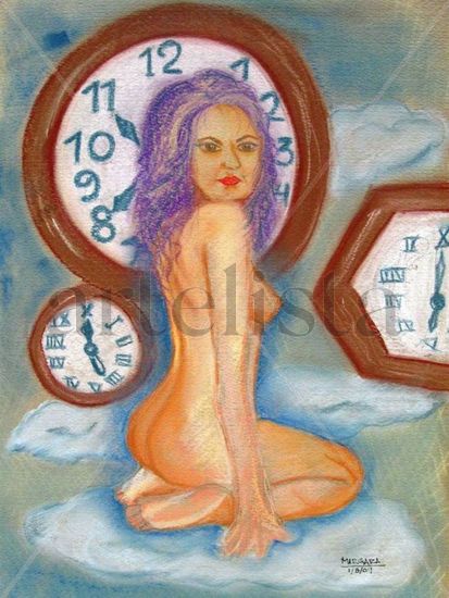 El tiempo pasa Pastel Papel Desnudos