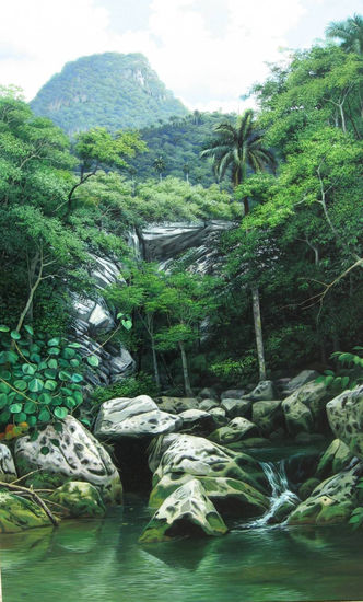 CAÑON DEL RIO SANTA CRUZ Óleo Lienzo Paisaje