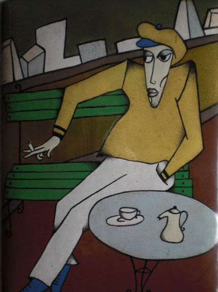 Tomando un cafe