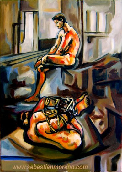 Pasiones contenidas Oil Canvas Nude Paintings