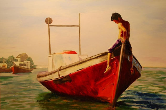 NIÑO EN LA BARCA