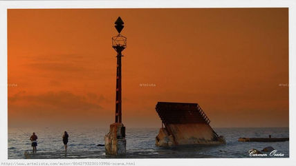 Pescando al Atardecer