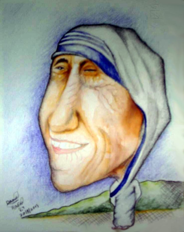 Caricatura de Madre Teresa de Calcuta
