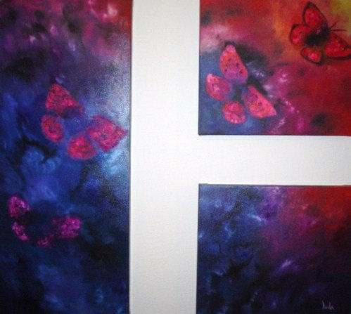 La Mariposa que Sueña contigo Oil Canvas Landscaping