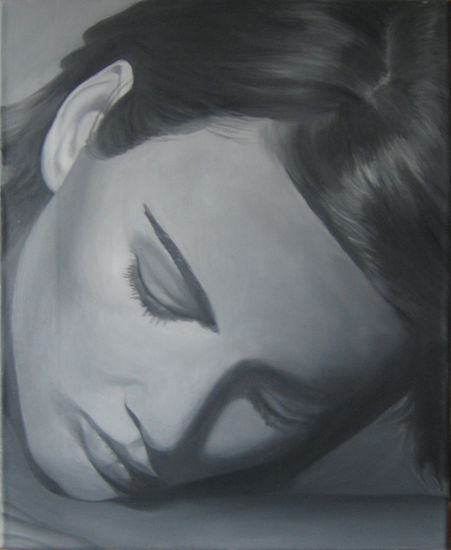 Retrato en blanco y negro Oil Canvas