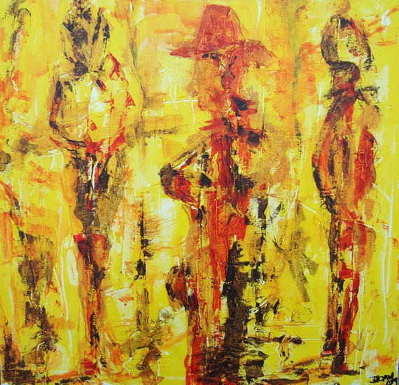 Trinidad 2009 Acrylic Canvas Figure Painting