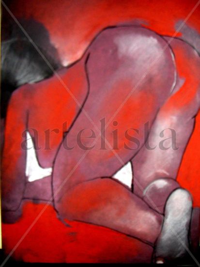 nigerian serie Pastel Paper Figure Painting