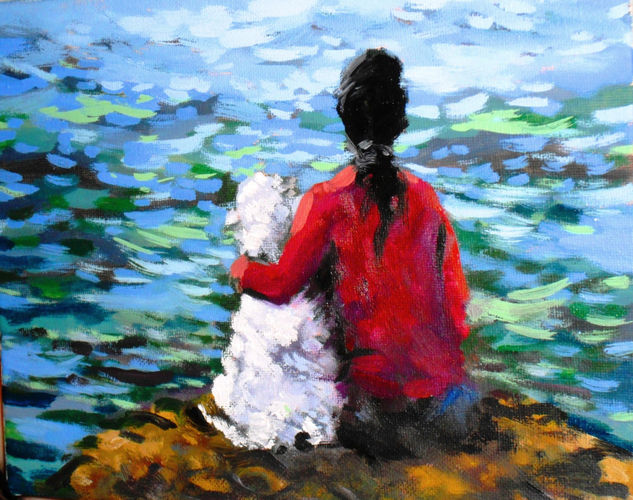 Amigos Oil Canvas Figure Painting