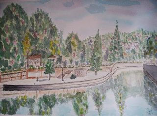 Biblioteca del Salon (Granada) Watercolour Paper Landscaping