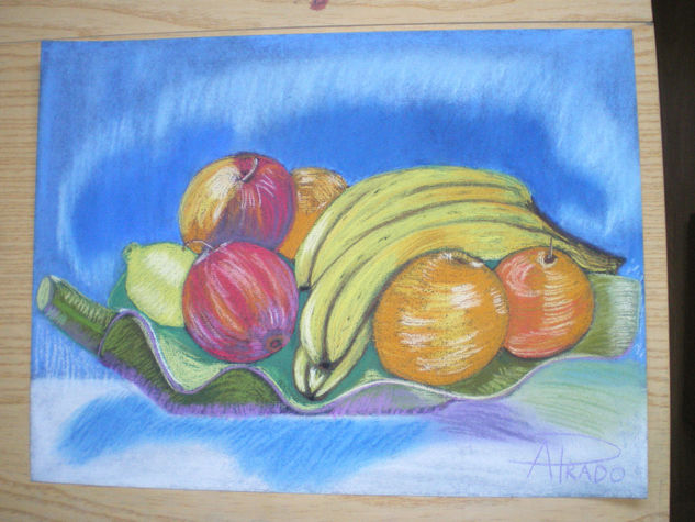 Bodegon frutas Pastel Paper Still Life Paintings