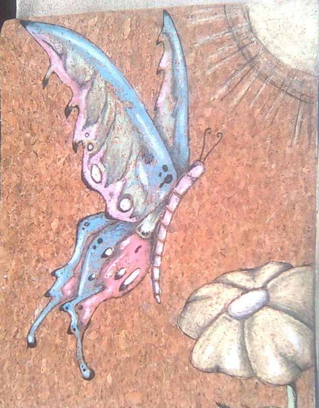 mariposa sobre flor