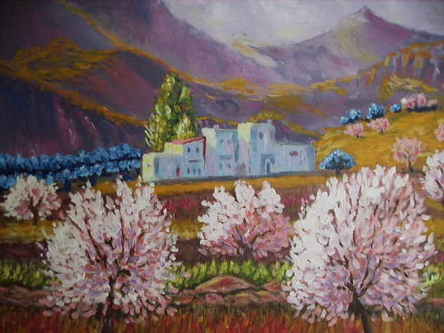 Campo de almendros Oil Panel