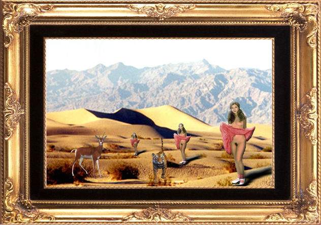 3 exhibicionists on the Desert