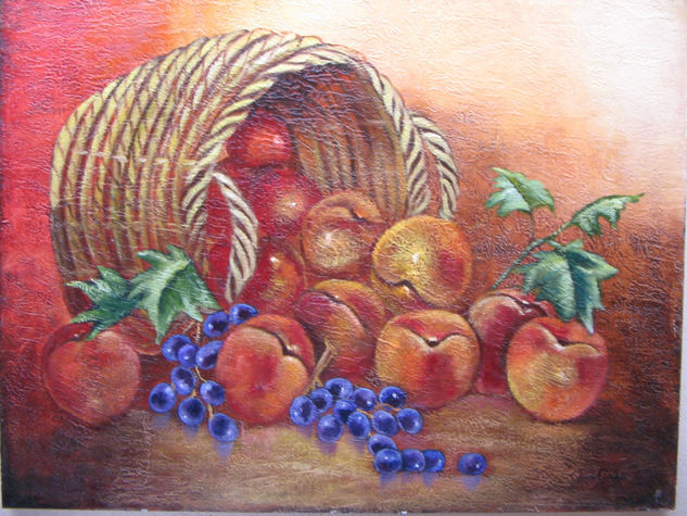 COSECHA  DE DURAZNOS Oil Canvas Still Life Paintings