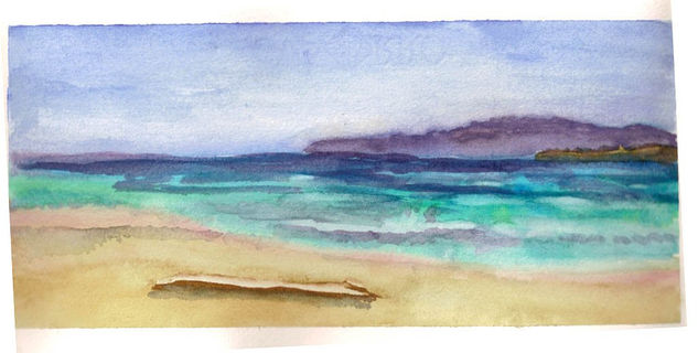 Platja de Llevant II Acuarela Papel Paisaje