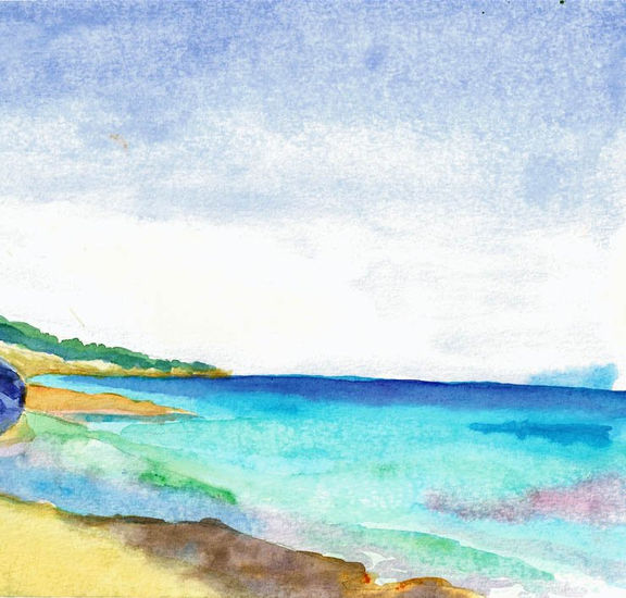 Platja de Migjorn Watercolour Paper Landscaping