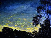 URBANO_NOCHE_EN_MEDELLIN Oil Canvas Landscaping