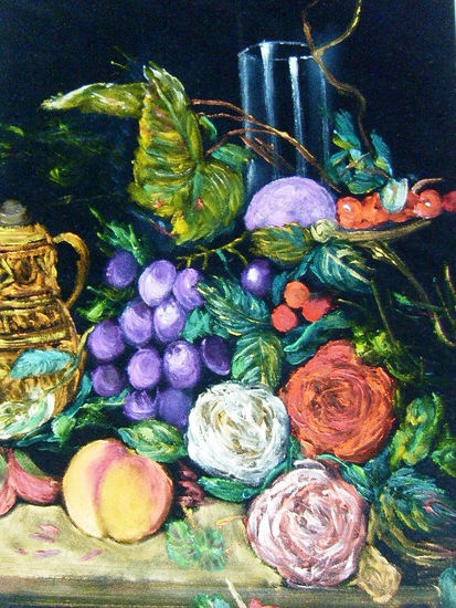 NATURALEZA MUERTA Oil Textile Still Life Paintings