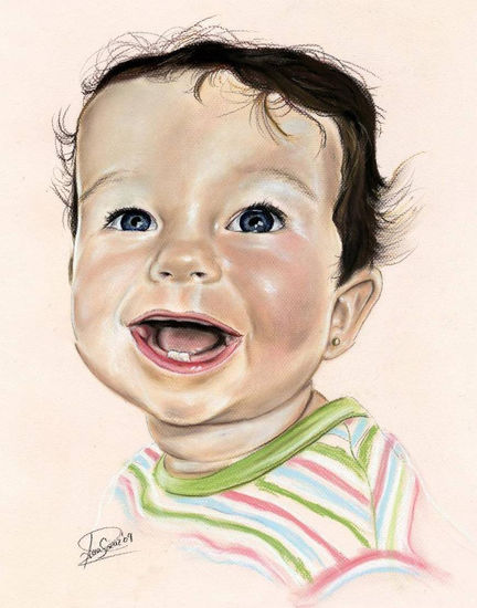 Carlota Pastel Paper Portrait