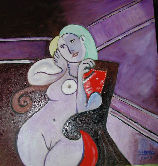 Desnudo Óleo Tabla Desnudos