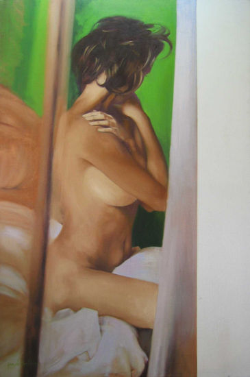 Pudor Oil Canvas Figure Painting