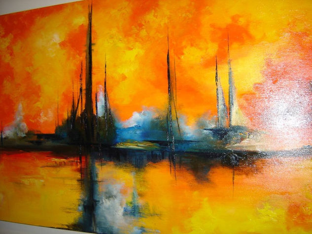 Marina Oil Canvas Marine Painting