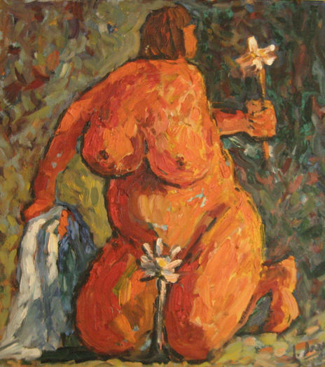 Mujer con margarita...