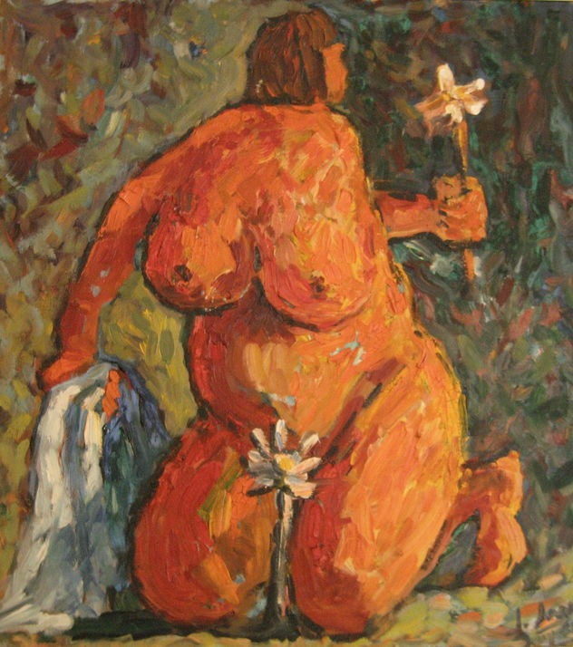Mujer con margarita 1988