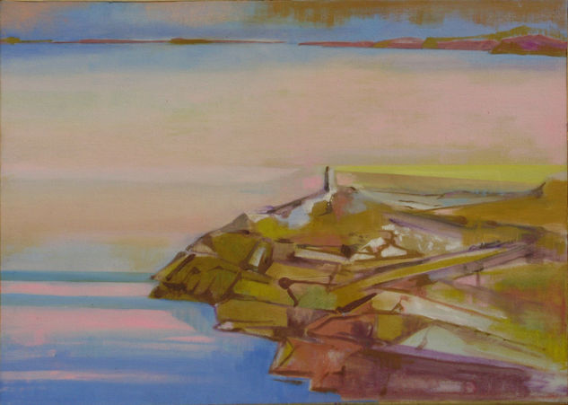 Susana Rojas. 2001 El Faro. Óleo. 50 x 70 cm 