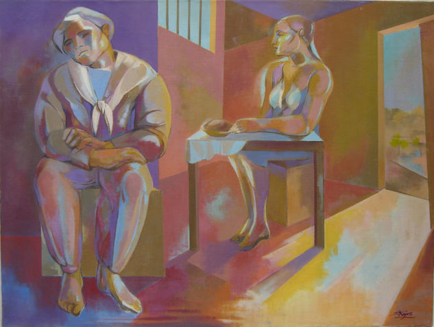 Susana Rojas. Los isleros. Óleo. 105 x 80 cm 