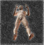 Figura de hombre escorzada