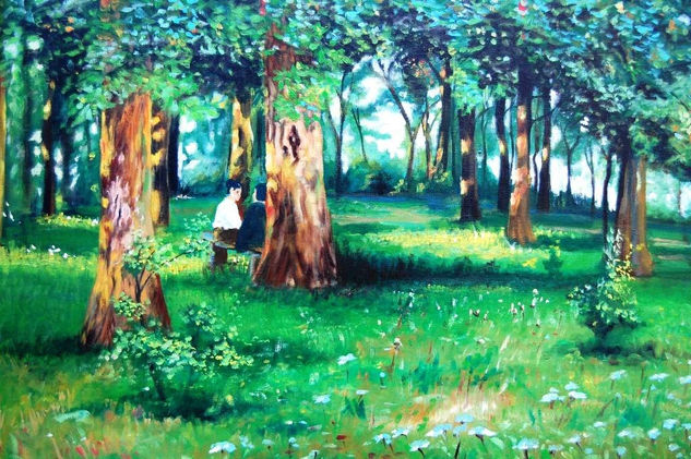 Parque (reproducción) Oil Canvas Landscaping