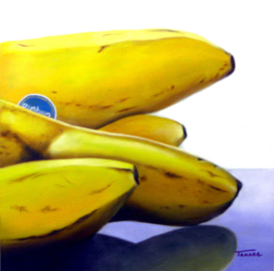 Cuatro Bananos Oil Canvas Still Life Paintings