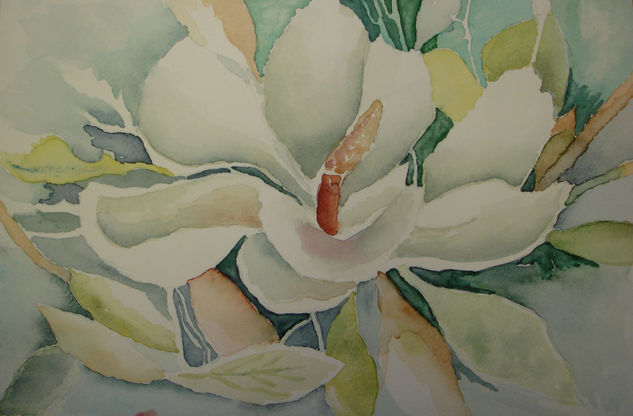 Magnolia Watercolour Paper Floral Painting