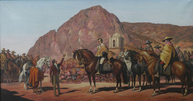 Simón Bolívar en Choquehuanca. Oil Canvas