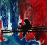 ave en rojo y azul