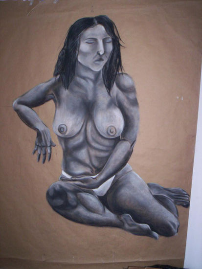 india sentada Oil Canvas