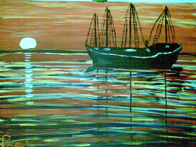 BARCO AL AMANECER