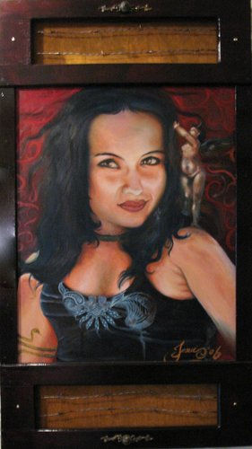 Delicia Oil Panel Portrait