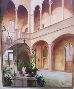 Patio Español Oil Canvas Landscaping