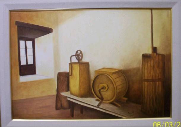 Las cubas del viñedo Oil Canvas