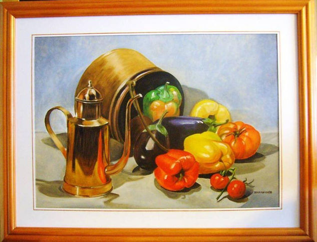 Bodegon Hortalizas Oil Paper Still Life Paintings