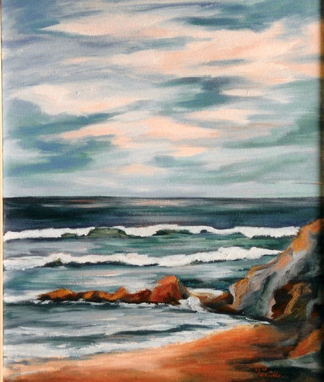 atardecer Oil Canvas Marine Painting